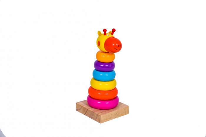 Turn Montessori din lemn cu girafa [1]
