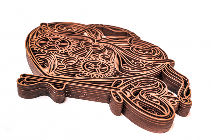 Tablou din lemn in straturi cu inima [3]