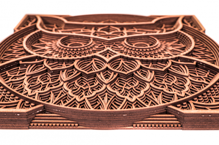 Tablou din lemn in straturi cu bufnita [4]