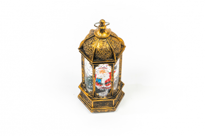 Ornament tip felinar care lumineaza cu un mos [2]