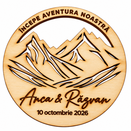 Produse personalizate pentru nunti si botezuri - Mărturii personalizate din lemn pentru nuntă și botez