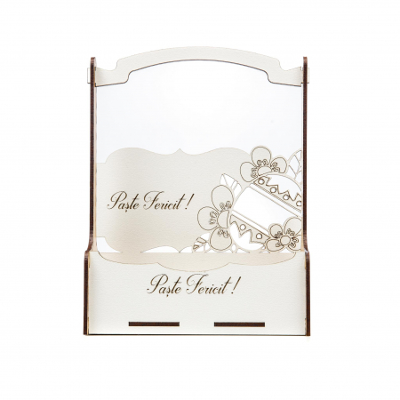 Cadouri de Paste - Cutiuta mare decorativa pentru Paste cu Ou si flori