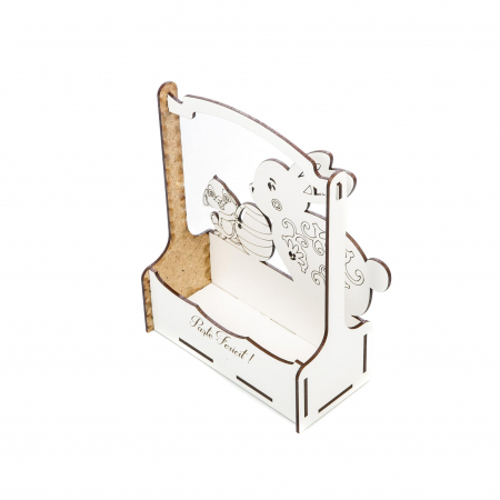 Cutiuta mare decorativa pentru Paste cu Iepuras mare, Iepuras mic si Ou [3]