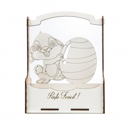 Cadouri de Paste - Cutiuta mare decorativa pentru Paste cu Iepuras si Ou
