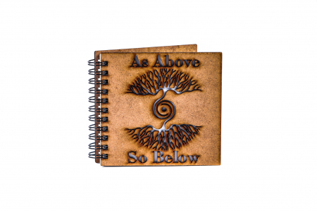 Agende 10x10 - Agenda 10x10 personalizata din lemn cu As above, so below!