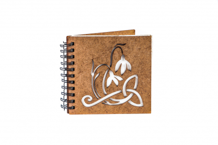 Agende 10x10 - Agenda 10x10 personalizata din lemn cu ghiocei