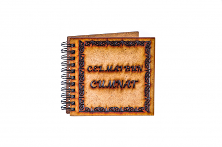 Agende 10x10 - Agenda 10x10 personalizata din lemn cu mesaj "Cel mai bun cumnat"