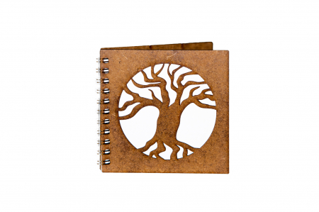 Agenda 10x10 personalizata din lemn cu un copac cu crengi [0]