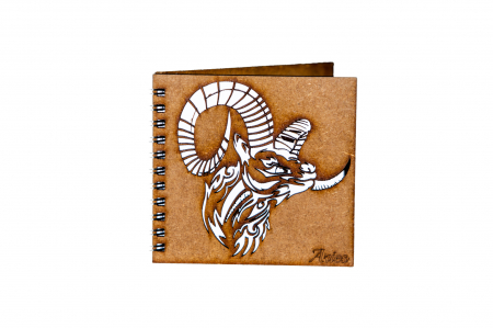 Agende 10x10 - Agenda 10x10 personalizata din lemn cu zodie BERBEC