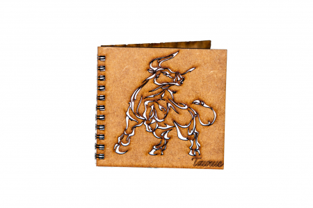 Agende 10x10 - Agenda 10x10 personalizata din lemn cu zodie TAUR