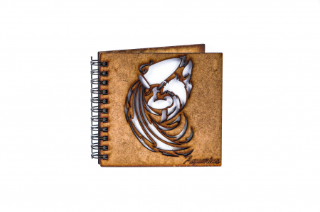 Agende 10x10 - Agenda 10x10 personalizata din lemn cu zodie VARSATOR