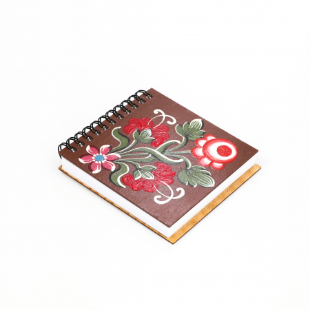 Agenda 10x10 pictata cu flori rosii [1]