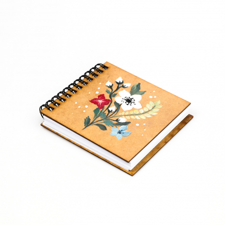 Agenda 10x10 pictata cu buchet de flori [1]