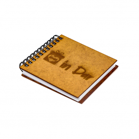 Agenda 10x10 GRAVATA cu model special si/sau logo client-inchidere spira metalica [1]