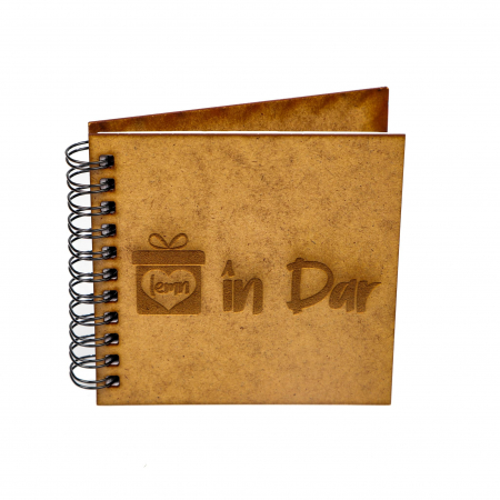 Produse din lemn personalizabile - Agenda 10x10 GRAVATA cu model special si/sau logo client-inchidere spira metalica