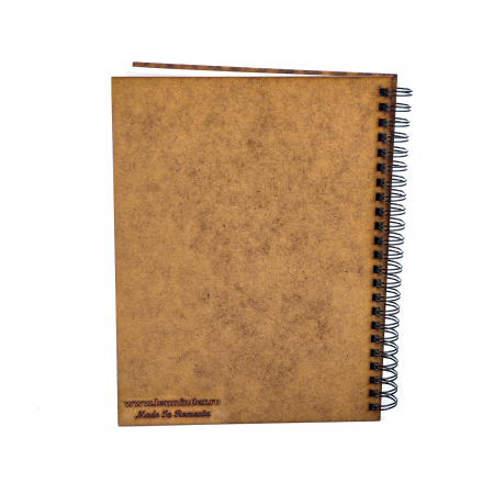 Agenda A5 personalizata din lemn cu 2 pisicute dragute [2]