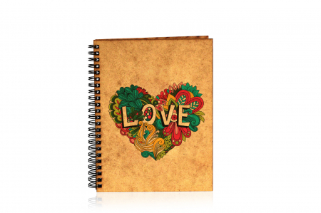 Agenda A5 personalizata din lemn cu LOVE [1]