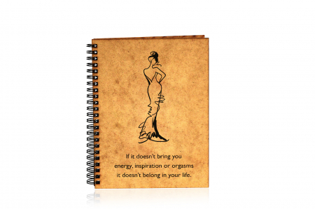 Cadouri pentru EA - Agenda A5 personalizata din lemn cu mesaj- Daca nu iti aduce..