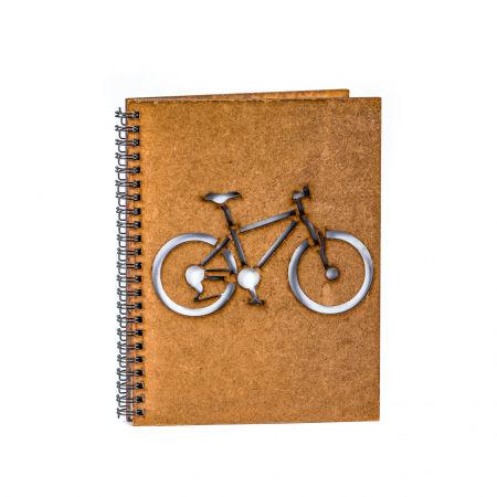 Agenda A5 personalizata din lemn cu o bicicleta [0]