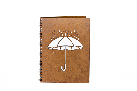Agenda A5 personalizata din lemn cu umbrela [1]