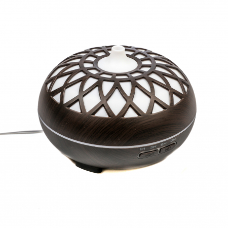 Difuzor aromaterapie lemn inchis cu telecomanda [8]