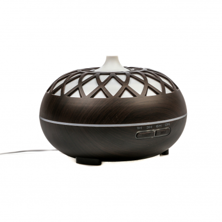 Difuzor aromaterapie lemn inchis cu telecomanda [7]