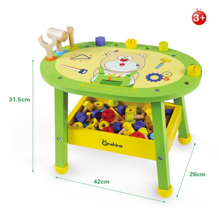 Banc de lucru cu unelte din lemn [3]