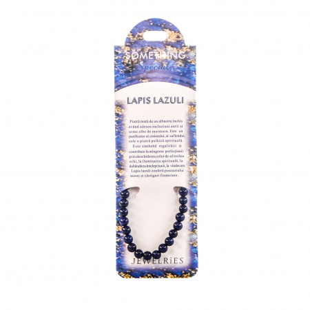 Feng Shui - Bratara cu piatra semipretioasa Lapis Lazuli cu bilute