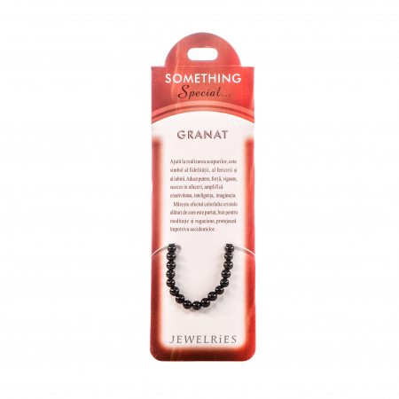 Feng Shui - Bratara cu piatra semipretioasa Granat cu bilute