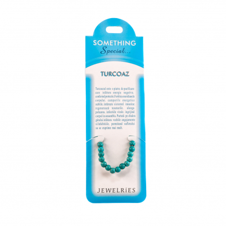 Feng Shui - Bratara cu piatra semipretioasa Turcoaz, cu bilute