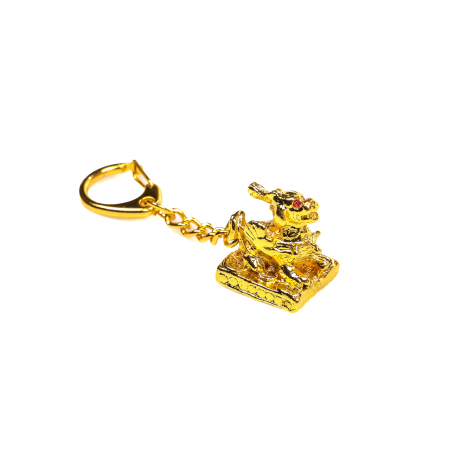 Breloc amuleta Feng Shui cu dragon pe suport [1]