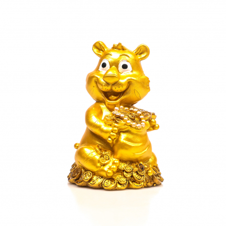 Pusculita Feng Shui Tigru cu sac de bani [2]