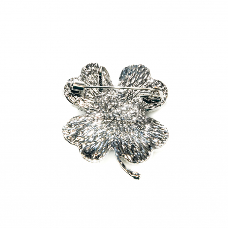 Brosa medie eleganta cu trifoi, sidef scoica paua [2]