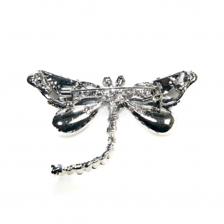 Brosa medie eleganta cu libelula si pietricele albastre [3]