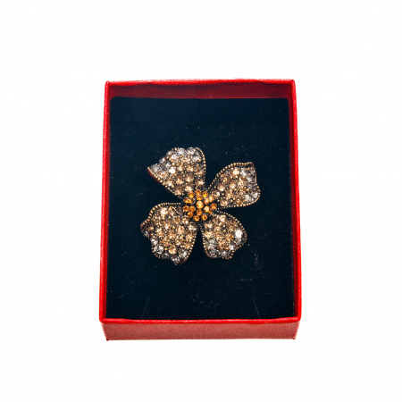 Brosa medie eleganta cu floare aurie [1]