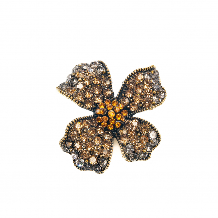 Martisoare - Brosa medie eleganta cu floare aurie