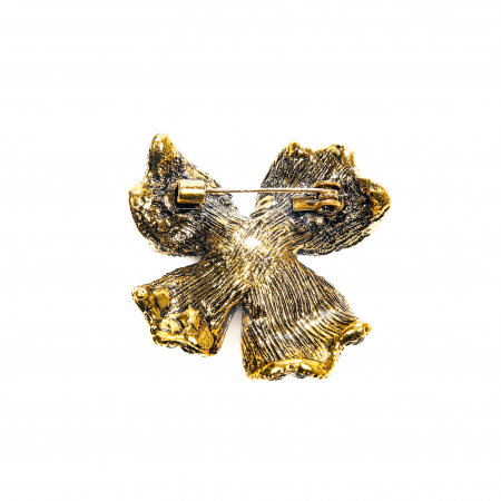 Brosa medie eleganta cu floare aurie [2]