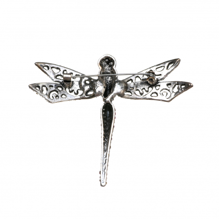 Brosa mare eleganta cu libelula rosie cu roz [1]