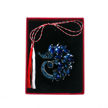 Brosa medie eleganta cu arici albastru [1]