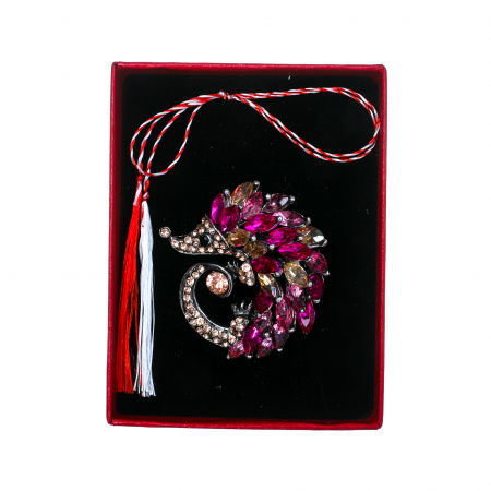 Brosa medie eleganta cu arici roz [2]