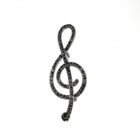 CERCEI ZAMAC - Brosa medie eleganta cu cheia sol