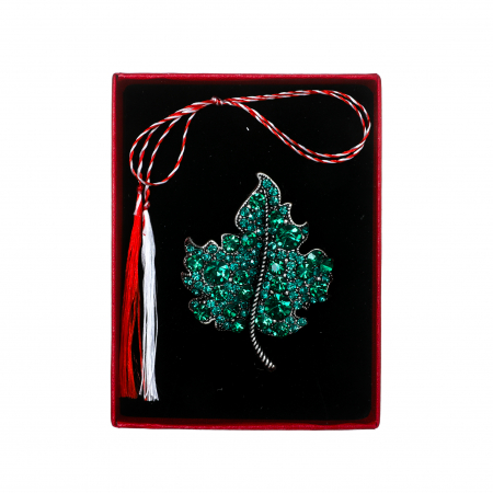 Brosa medie eleganta cu frunza verde [2]