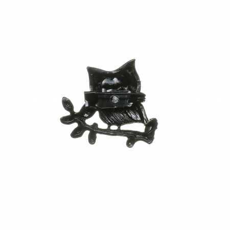 Brosa mica eleganta cu bufnita gri cu mov inchis [1]