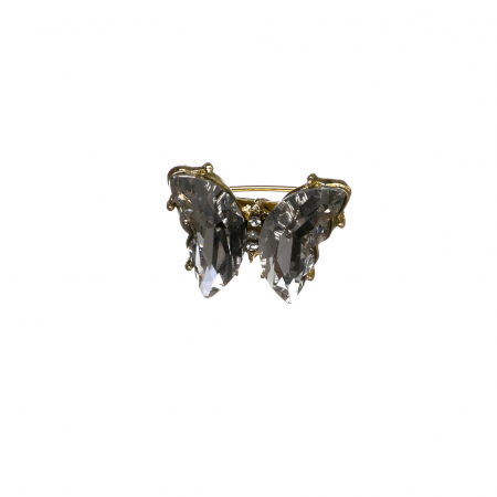 CERCEI ZAMAC - Brosa mica eleganta cu fluturas transparent