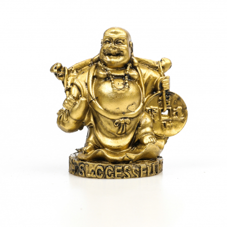 Buda, cu moneda chinezeasca in balanta, pentru fericire si bani [4]
