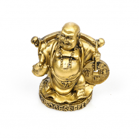 Buda, cu moneda chinezeasca in balanta, pentru fericire si bani [0]