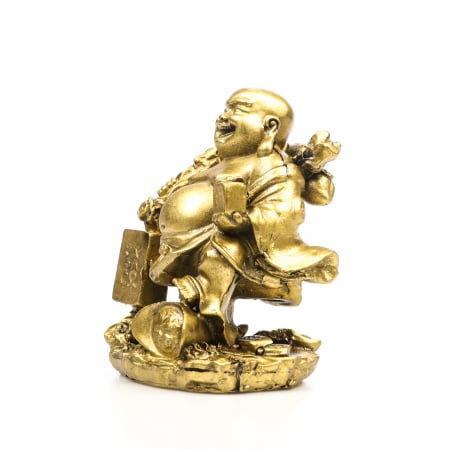 Buda, cu piciorul stang ridicat si greutati, pentru fericire si bunastare [4]