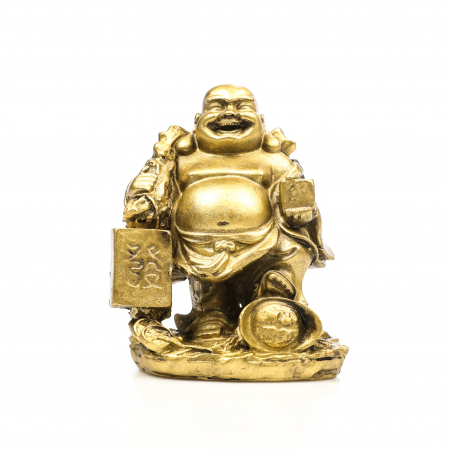 Buda, cu piciorul stang ridicat si greutati, pentru fericire si bunastare [3]