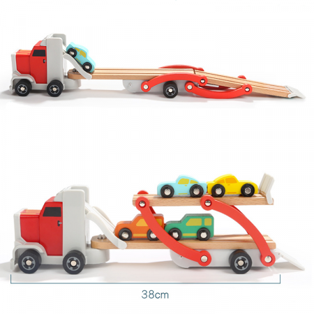 Camion din lemn cu masini [1]