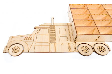 Camion din lemn - suport pentru masinute [3]